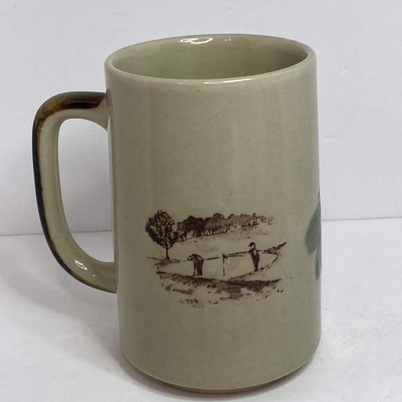 Vintage Handcrafted Otagiri Coffee Mug Golfer Fathers Day Gift - Picture 3 of 9